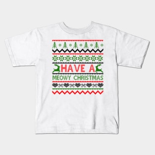 Meowy Christmas Kids T-Shirt